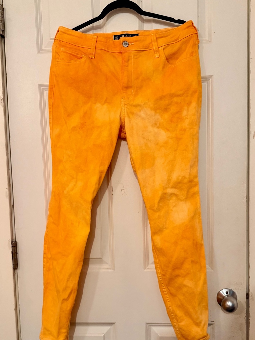 Hollister Tie Dye Orange Slim Fit Jeans